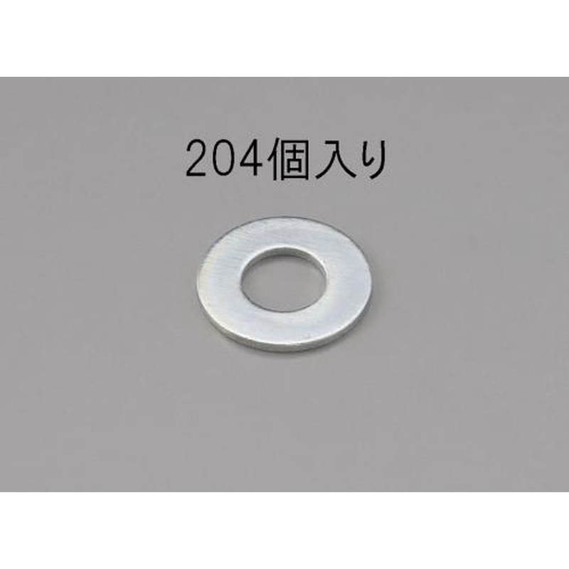 エスコ EA949LX-103 M3平ワッシャー(ユニクロメッキ/204枚) 1個(ご注文単位1個)【直送品】