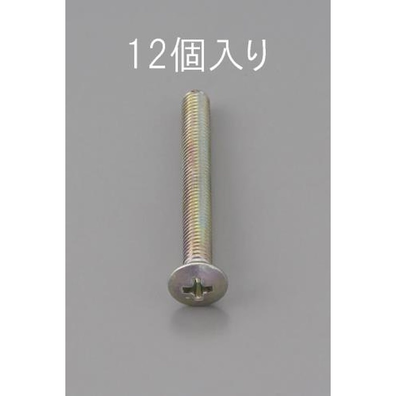 エスコ EA949NC-612 M6x12mm丸皿頭小ねじ(三価クロメート/12本) 1個(ご注文単位1個)【直送品】