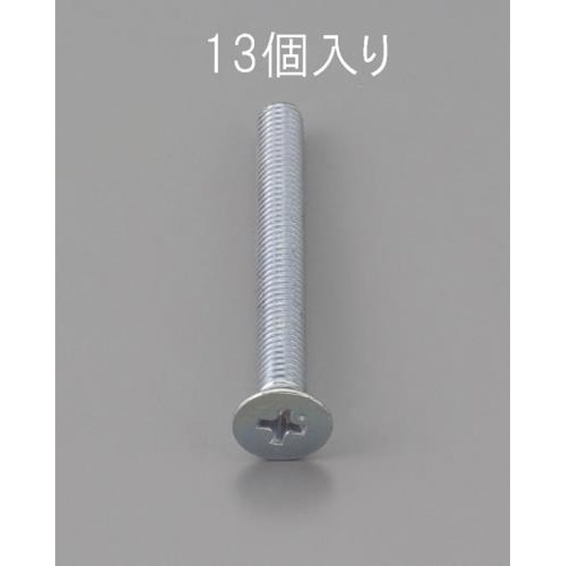 エスコ EA949NA-610 M6x10mm皿頭小ねじ(三価クロメート/13本) 1個（ご注文単位1個）【直送品】