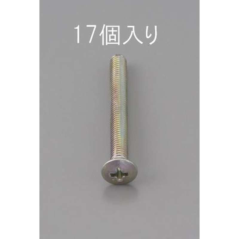 エスコ EA949NC-425 M4x25mm丸皿頭小ねじ(三価クロメート/17本) 1個（ご注文単位1個）【直送品】