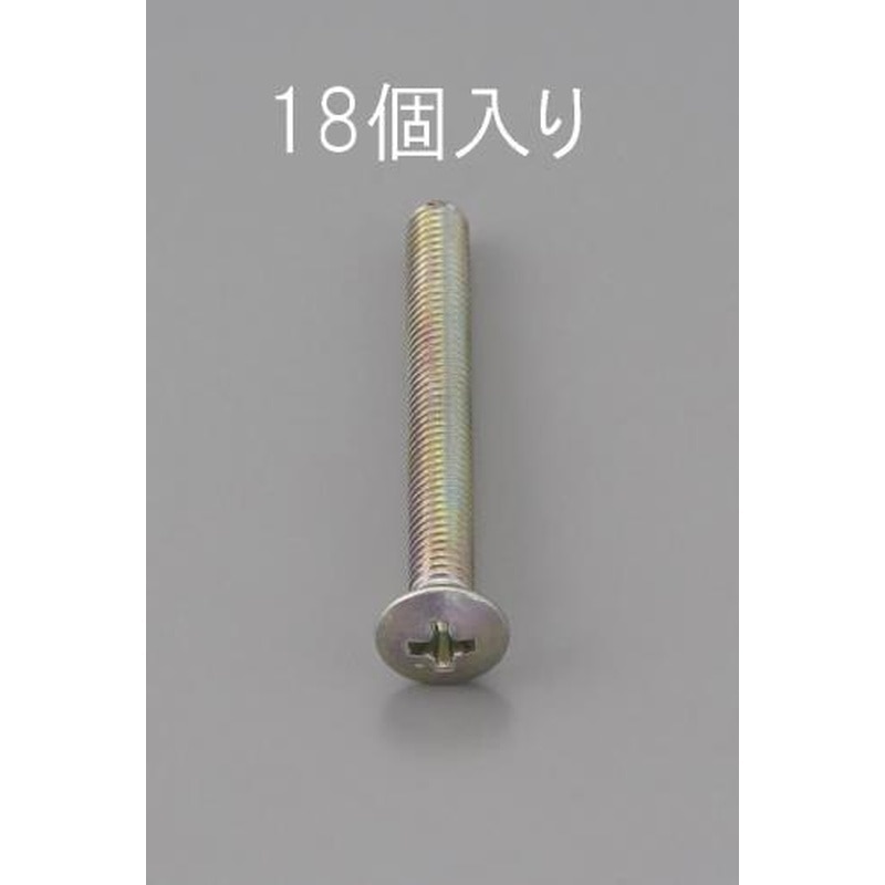 エスコ EA949NC-512 M5x12mm丸皿頭小ねじ(三価クロメート/18本) 1個（ご注文単位1個）【直送品】