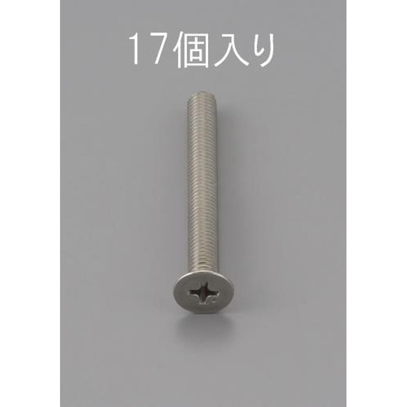 エスコ EA949NB-412 M4x12mm皿頭小ねじ(ステンレス製/17本) 1個（ご注文単位1個）【直送品】