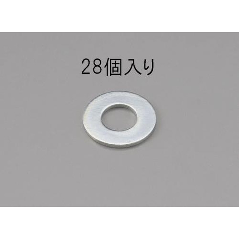 エスコ EA949LX-112 M12平ワッシャー(ユニクロメッキ/28枚) 1個（ご注文単位1個）【直送品】