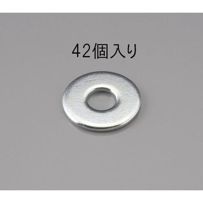 エスコ EA949LX-820 W1/4x1.6平ワッシャー(ユニクロメッキ/42個) 1個（ご注文単位1個）【直送品】