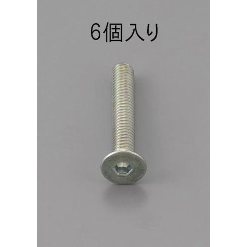エスコ EA949MC-820 M8x20mm六角穴付皿頭ボルト三価クロメート/6本 1個（ご注文単位1個）【直送品】