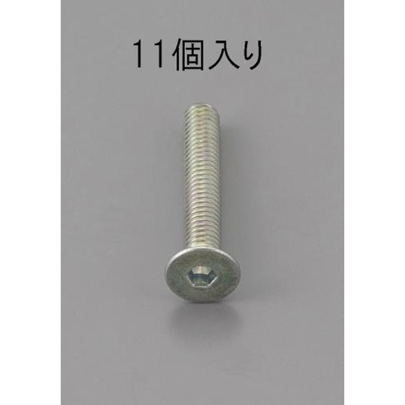 エスコ EA949MC-620 M6x20mm六角穴付皿頭ボルト三価クロメート/11本 1個(ご注文単位1個)【直送品】