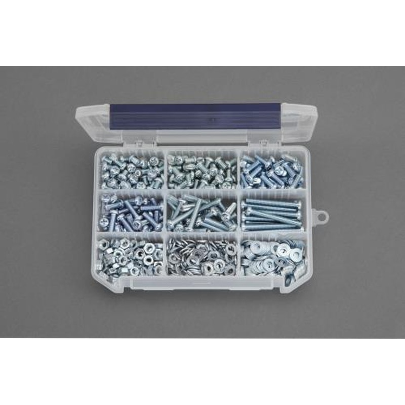 エスコ EA949AF-28 M6鍋頭小ねじ・ナット・ワッシャーセット(ユニクロメッキ) 1個(ご注文単位1個)【直送品】