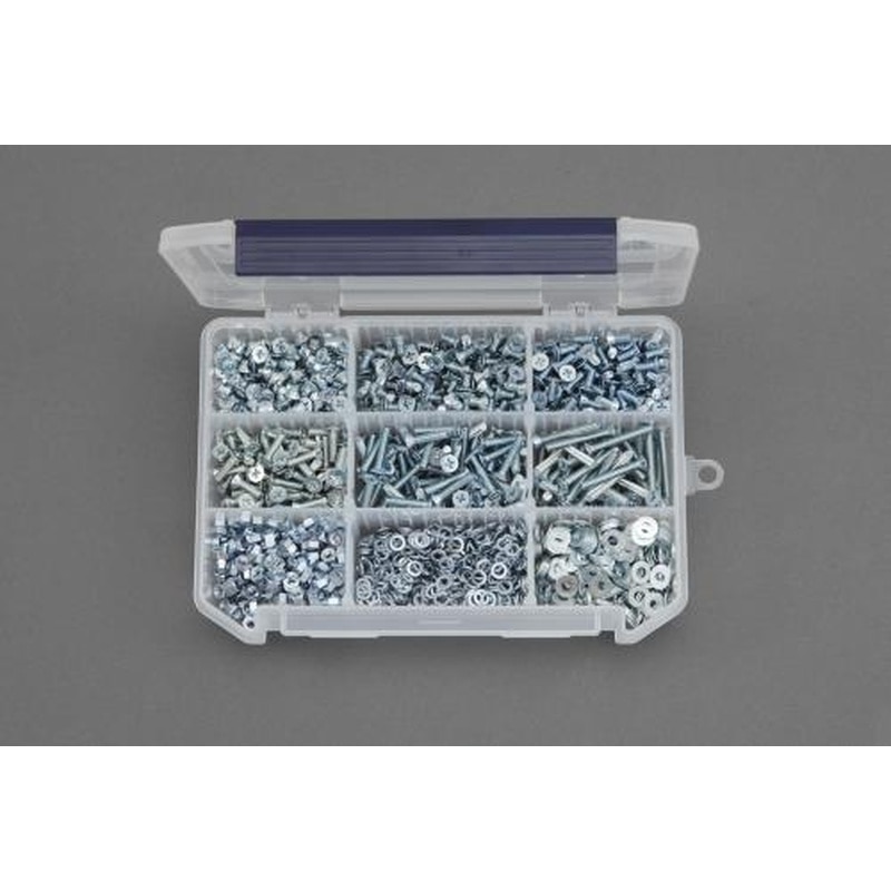 エスコ EA949AF-36 M4皿頭小ねじ・ナット・ワッシャーセット(ユニクロメッキ) 1個(ご注文単位1個)【直送品】