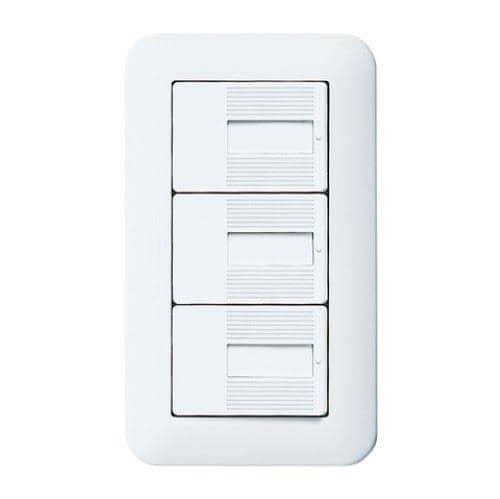 エスコ EA940CF-145 300V/15A 埋込ネームスイッチ(片切/トリプル) 1個 （ご注文単位1個）【直送品】