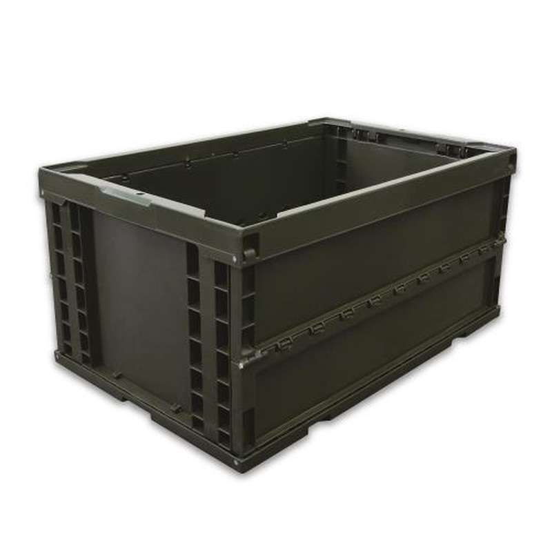 エスコ EA506AA-18D 649x439x327mm/74.0L折畳コンテナ(OD色) 1個(ご注文単位1個)【直送品】