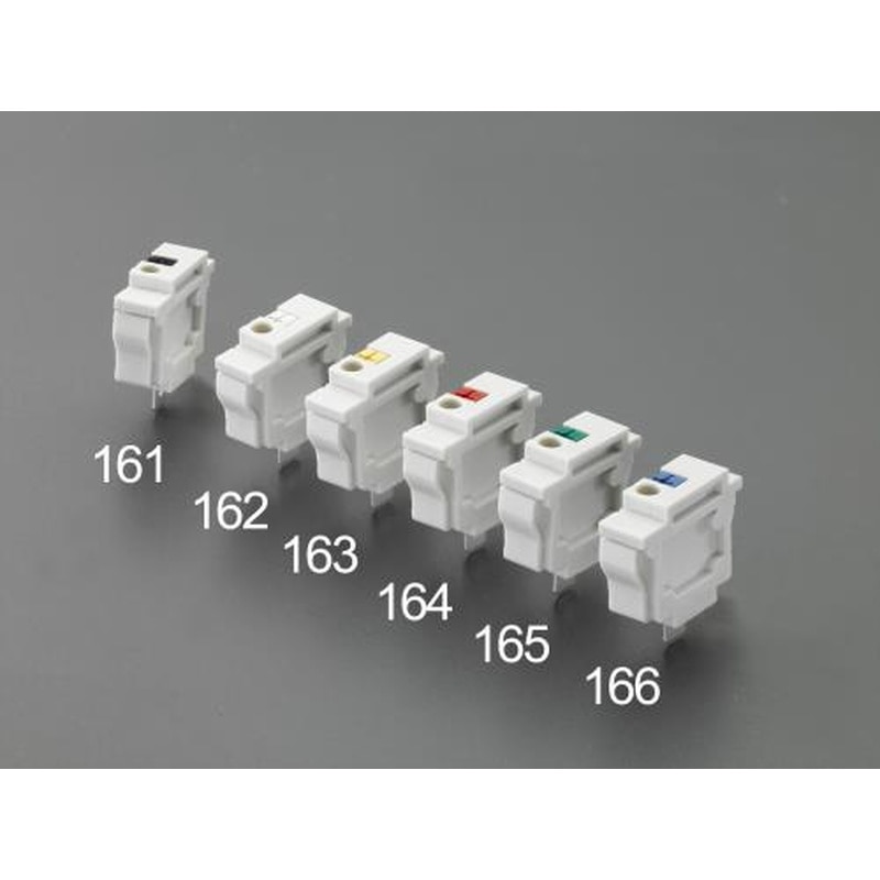 エスコ EA940DM-165 スクリューレス端子台(パネル用・連結/緑) 1個（ご注文単位1個）【直送品】