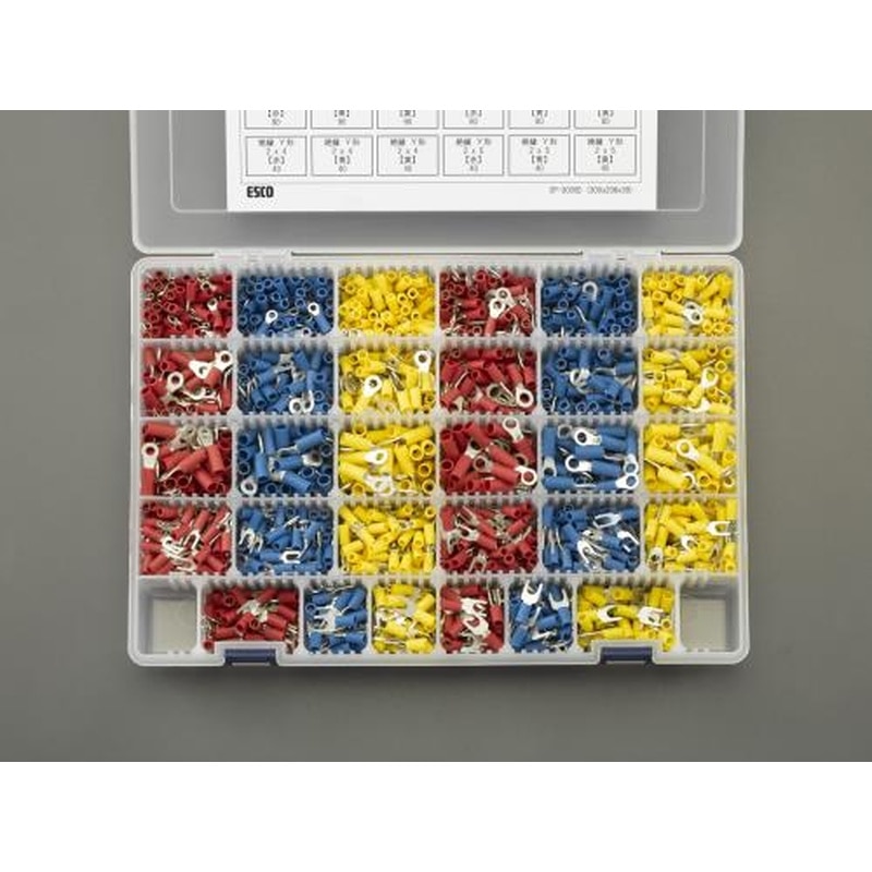 エスコ EA538LG-18 絶縁圧着端子セット 1個（ご注文単位1個）【直送品】