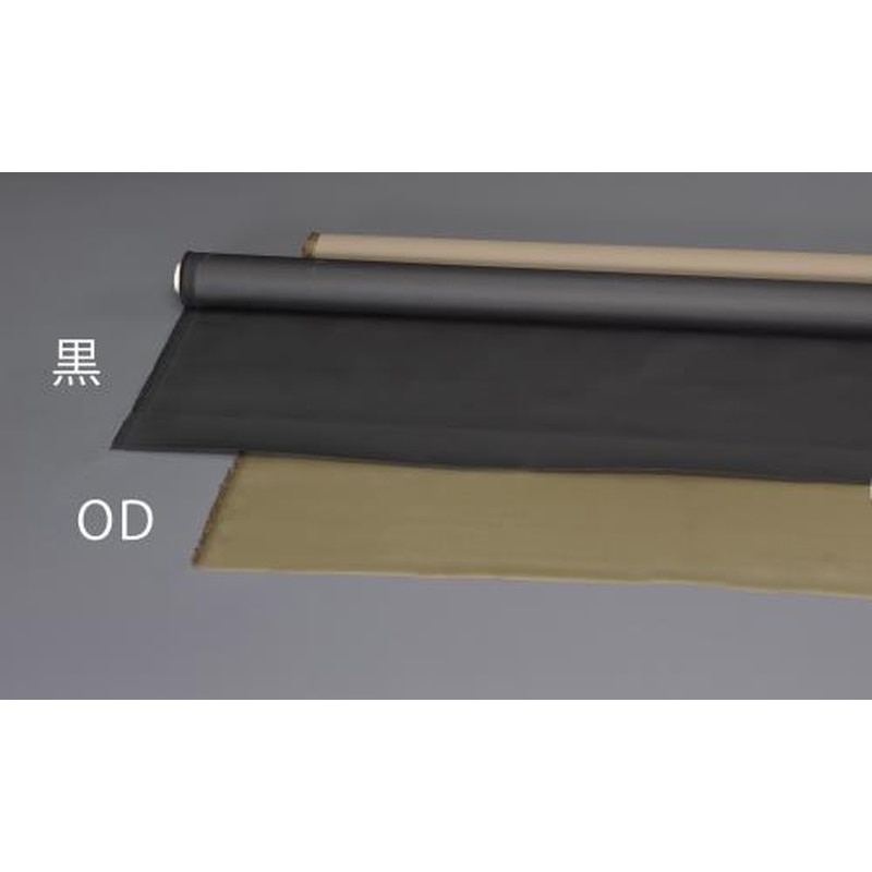 エスコ EA911AS-2 1.17x10m/0.6mmナイロンシート(裏面PUコート/黒) 1個（ご注文単位1個）【直送品】