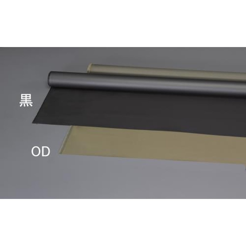 エスコ EA911AS-102 1.17x10m/0.6mmナイロンシート(裏面PVCコート/黒) 1個（ご注文単位1個）【直送品】