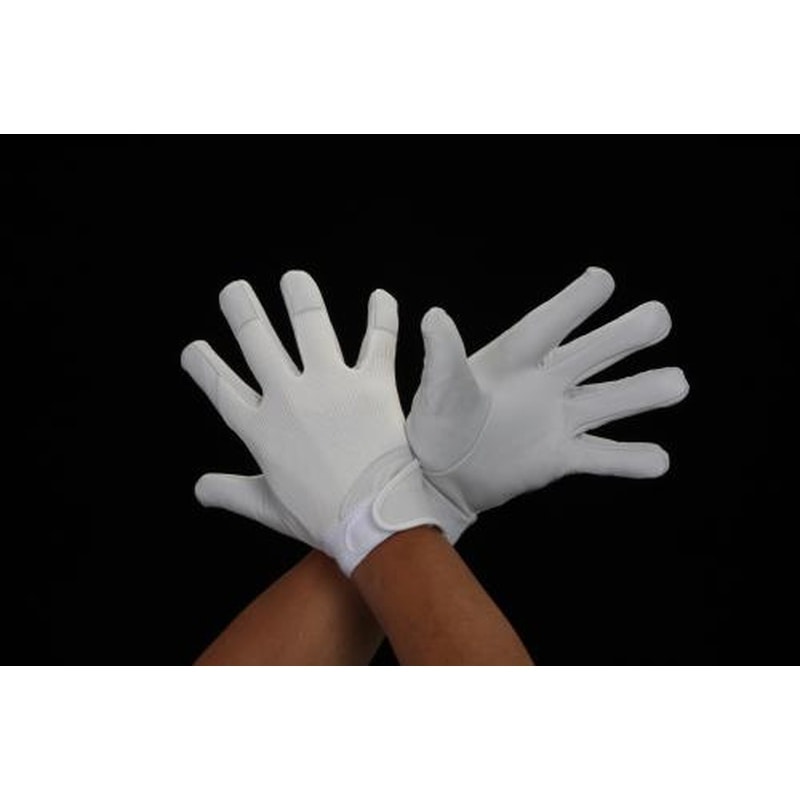 エスコ EA353CC-61[M]手袋(牛革/白) 1個（ご注文単位1個）【直送品】