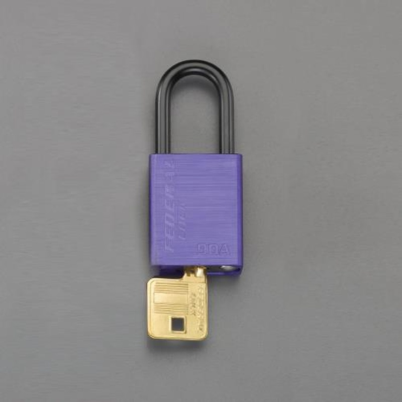 エスコ EA983S-73 38mm南京錠(アルミ製/紫) 1個(ご注文単位1個)【直送品】