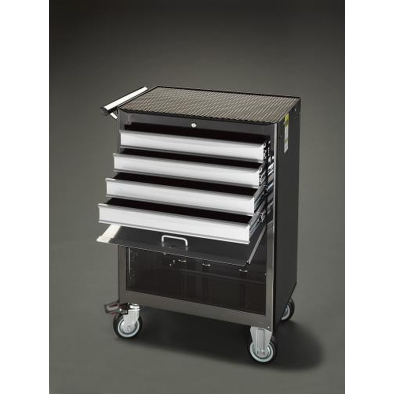 エスコ EA956BB-1 677x459x1000mm/4段ツールワゴン 1個（ご注文単位1個）【直送品】