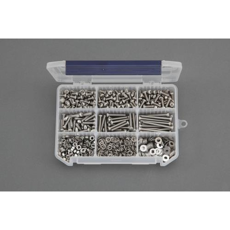 エスコ EA949AD-101 M4鍋頭小ねじ・ナット・ワッシャーセット(ステンレス) 1個(ご注文単位1個)【直送品】