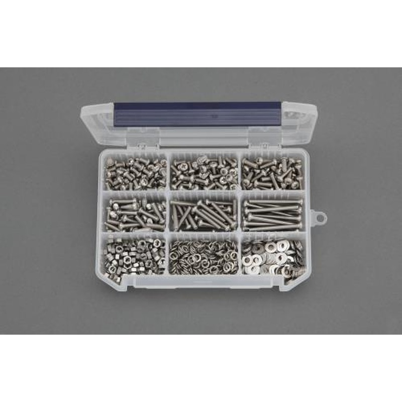 エスコ EA949AD-102 M5鍋頭小ねじ・ナット・ワッシャーセット(ステンレス) 1個(ご注文単位1個)【直送品】