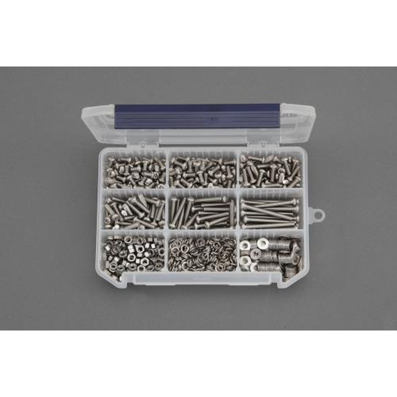 エスコ EA949AD-103 M6鍋頭小ねじ・ナット・ワッシャーセット(ステンレス) 1個(ご注文単位1個)【直送品】