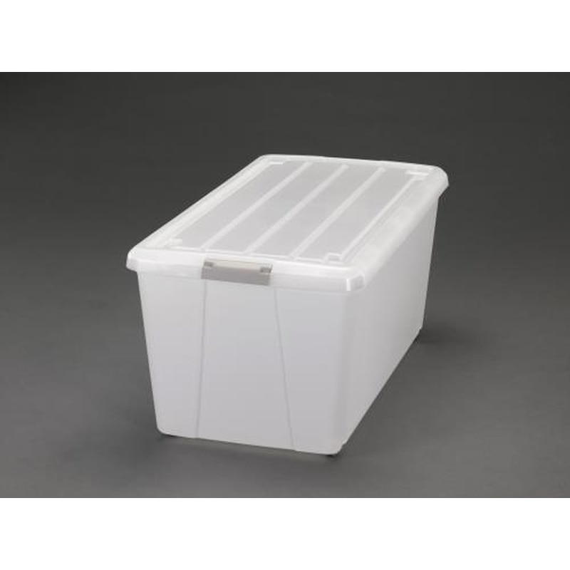 エスコ EA506AB-56BA 390x720x330mm収納ケース(バックル付/クリアー/10個) 1個(ご注文単位1個)【直送品】