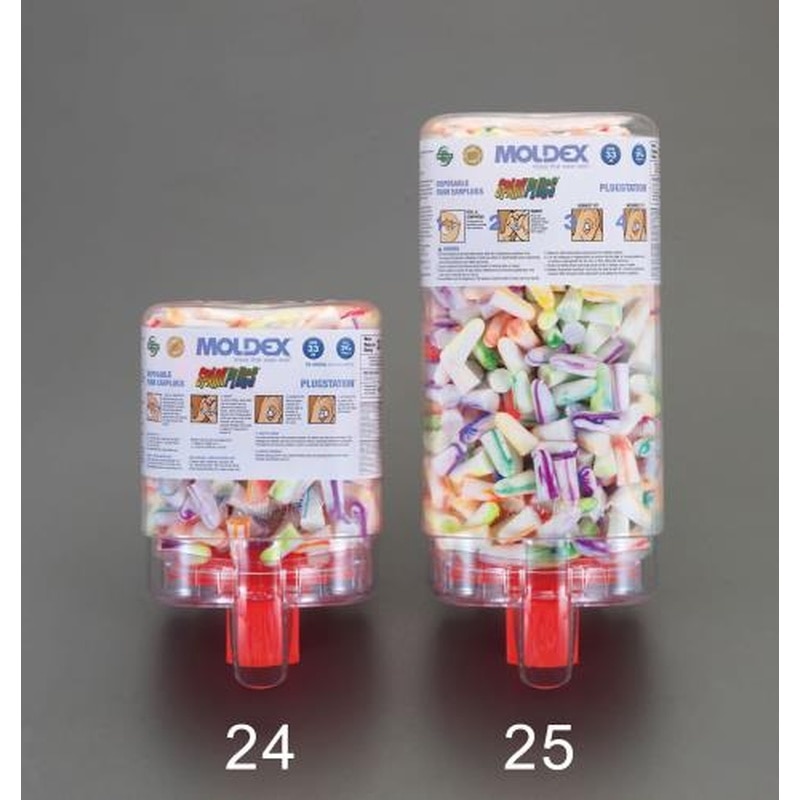 エスコ EA800VH-24 耳栓/カラフル(ディスペンサー付/250組) 1個(ご注文単位1個)【直送品】