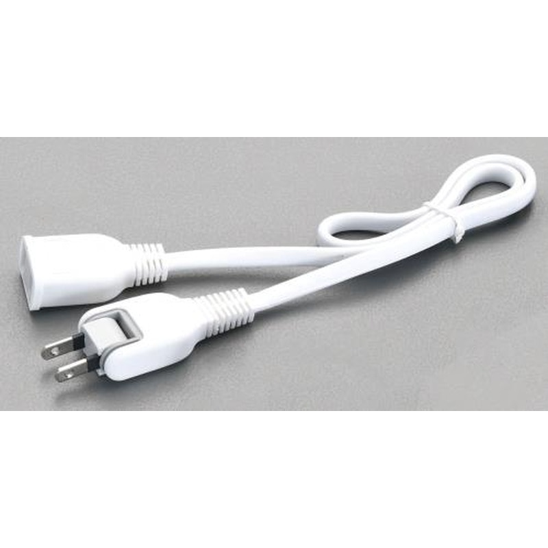 エスコ EA815GM-57A AC125V/15Ax0.5m延長コード(白) 1個（ご注文単位1個）【直送品】
