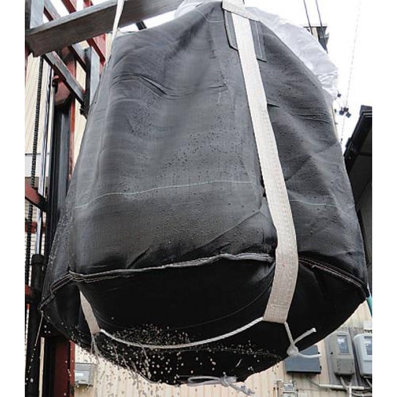 エスコ EA981WM-31A 1.0ton［水切り用]丸型フレコンバッグ(黒) 1個（ご注文単位1個）【直送品】