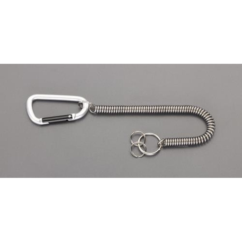 エスコ EA638CG-10A 160-1300mmカールコード(カラビナ付) 1個（ご注文単位1個）【直送品】