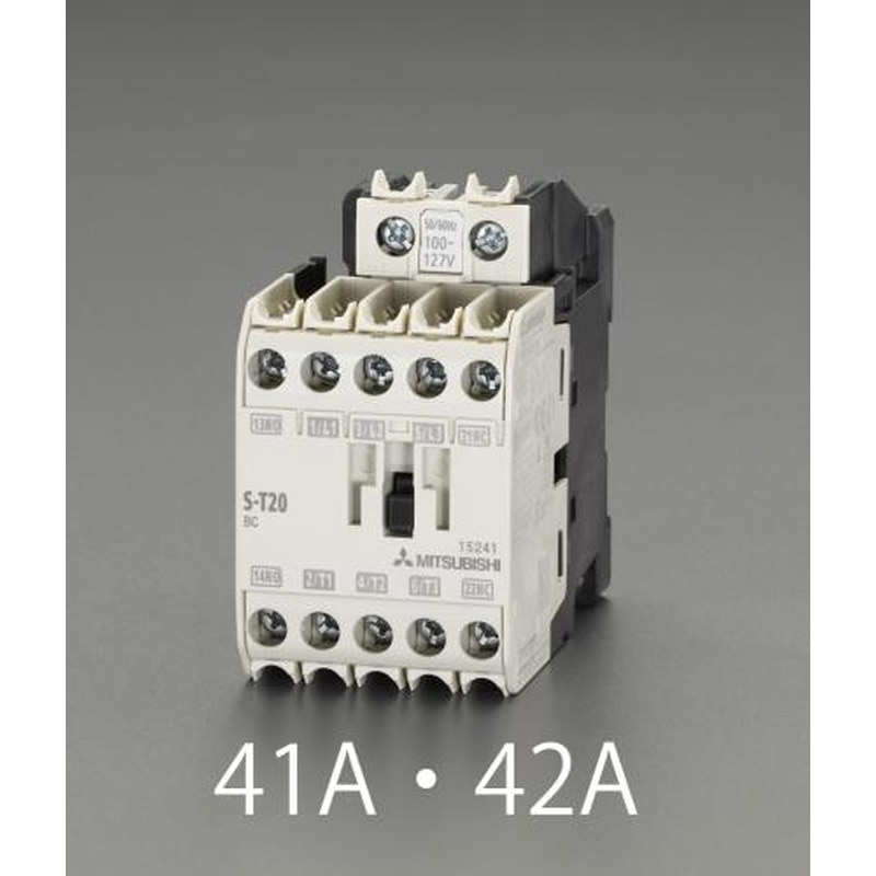 エスコ EA940MW-42A 200V/200V・3.7kW電磁接触器(非可逆) 1個(ご注文単位1個)【直送品】