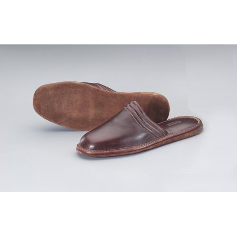 エスコ EA927TS-2[M]スリッパ(本革製/ブラウン) 1個（ご注文単位1個）【直送品】