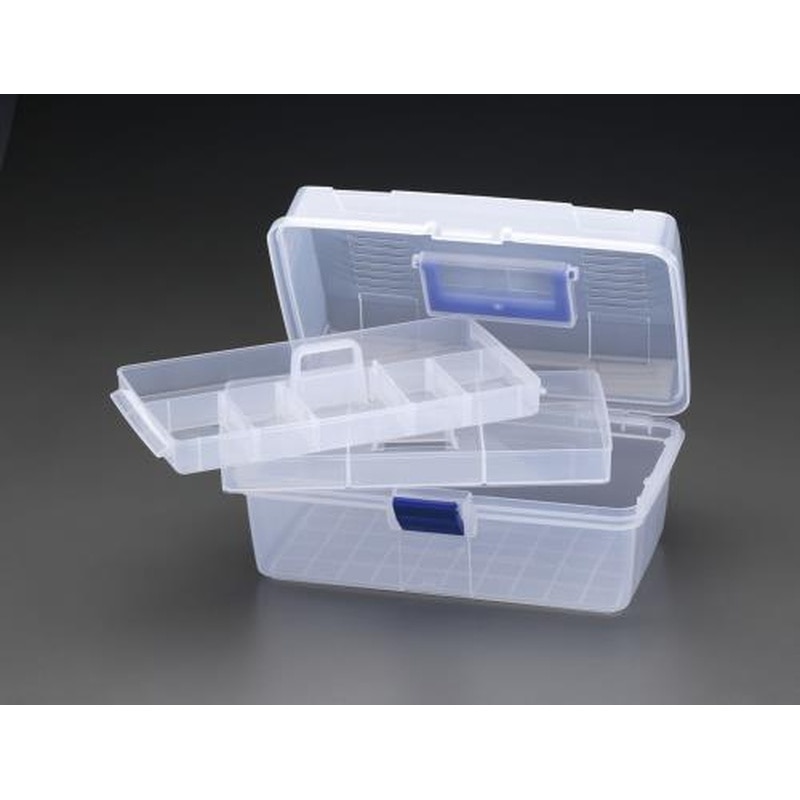 エスコ EA505AC-2A 342x211x161mm工具箱(中皿付) 1個（ご注文単位1個）【直送品】