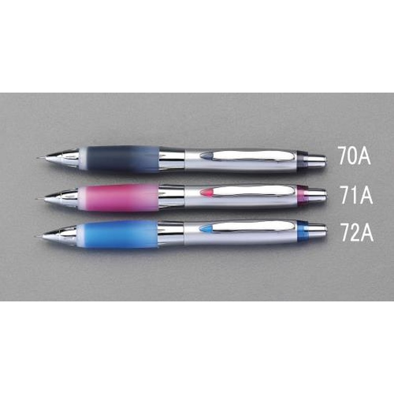 エスコ EA765ME-70A 0.5mmシャープペンシル(ブラック/ゲルグリップ) 1個（ご注文単位1個）【直送品】
