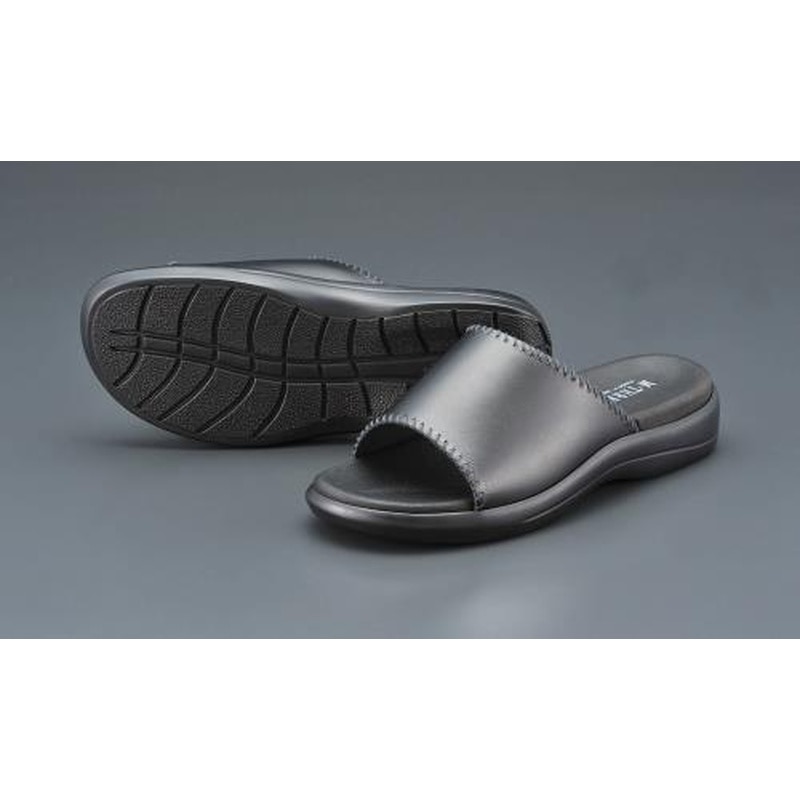 エスコ EA910SX-11[L]サンダル(本革/黒) 1個（ご注文単位1個）【直送品】
