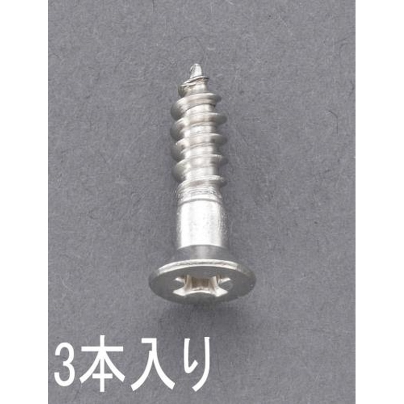 エスコ EA949ED-625 6.2x100mm皿頭木ねじ(ステンレス製/3本) 1個（ご注文単位1個）【直送品】