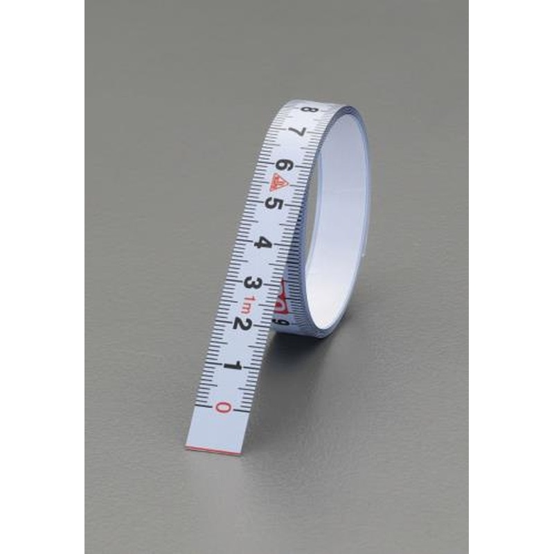 エスコ EA720YY-15 13mmx5.0m粘着付・目盛テープ(逆目盛) 1個（ご注文単位1個）【直送品】