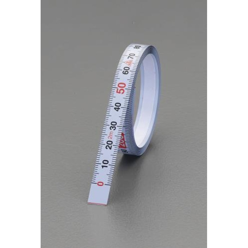 エスコ EA720YY-42 10mmx2.0m粘着付・目盛テープ(ステンレス製) 1個（ご注文単位1個）【直送品】