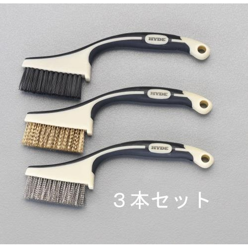 エスコ EA109E-10 165㎜3本組ワイヤーブラシ 1個（ご注文単位1個）【直送品】