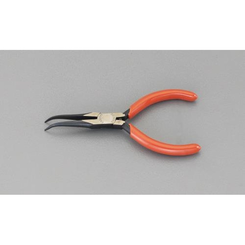 エスコ EA535PE-115 115mm先曲ニードルノーズプライヤー(40゜/ギザ無) 1個（ご注文単位1個）【直送品】