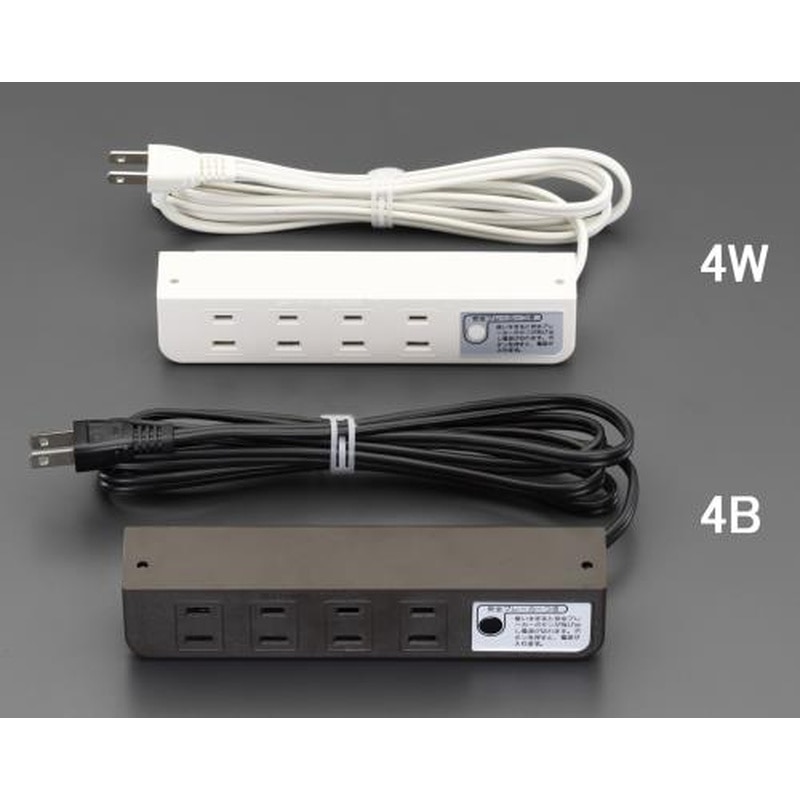 エスコ EA815HM-4B AC125V/15Ax1.9mコンセント/ネジ止(ブレーカー付/茶) 1個（ご注文単位1個）【直送品】