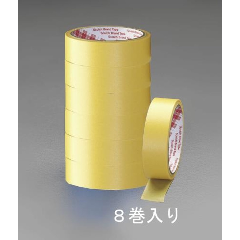 エスコ EA943MB-15 15mmx18mマスキングテープ(塗装用8巻) 1個（ご注文単位1個）【直送品】