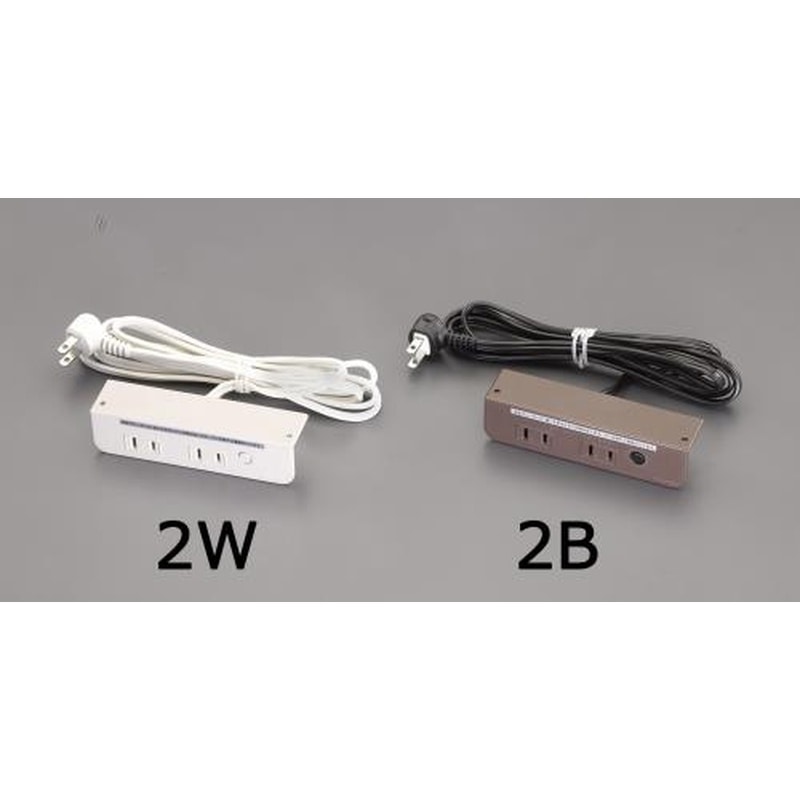 エスコ EA815HK-2W AC125V/15Ax1.8mコンセント/ネジ止(ブレーカー付/白) 1個(ご注文単位1個)【直送品】