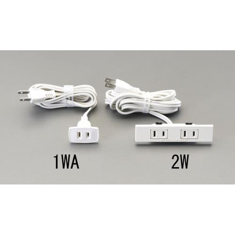エスコ EA815HP-2W AC125V/15Ax2.0mコンセント(埋め込み/白) 1個(ご注文単位1個)【直送品】