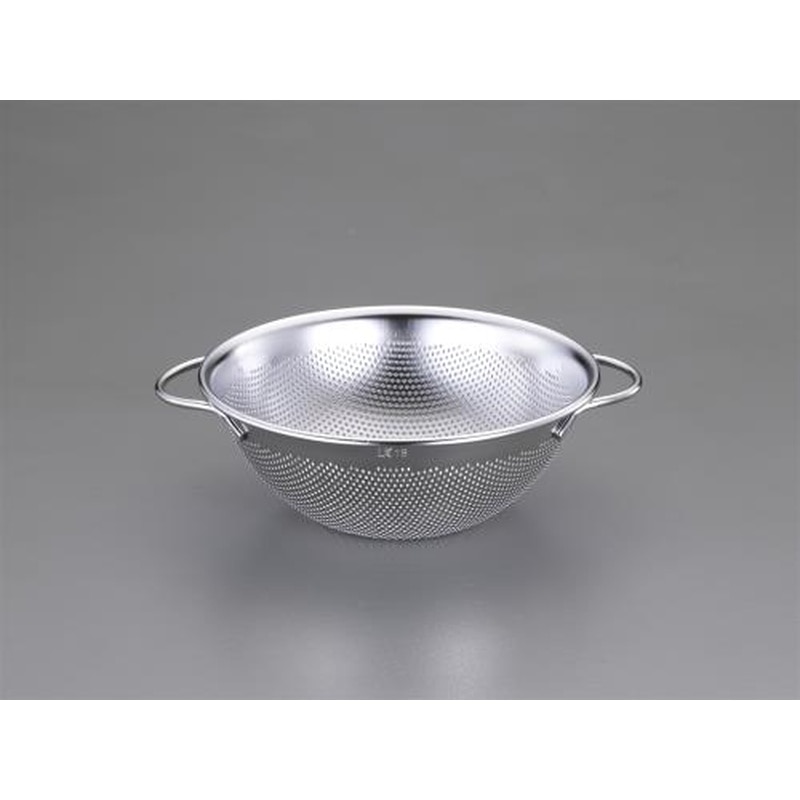 エスコ EA992C-54 φ260x95mm洗浄ざる(パンチング・ステンレス製) 1個（ご注文単位1個）【直送品】