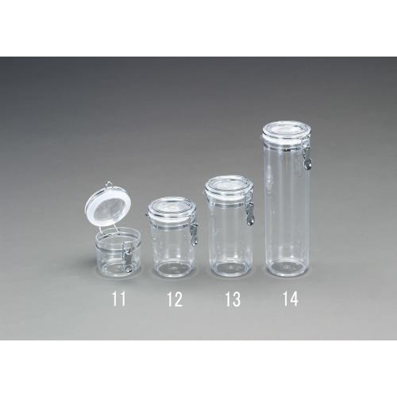 エスコ EA508AR-12 φ132x145mm/0.70L密閉容器(ポリスチレン製) 1個（ご注文単位1個）【直送品】