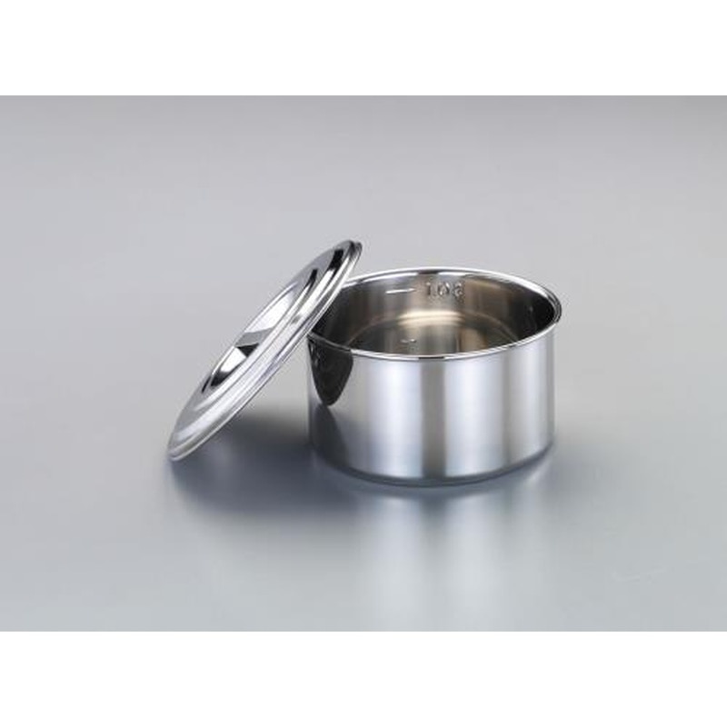 エスコ EA508SG-41 φ100x67mm/0.50L浅型ポット(ステンレス製) 1個（ご注文単位1個）【直送品】