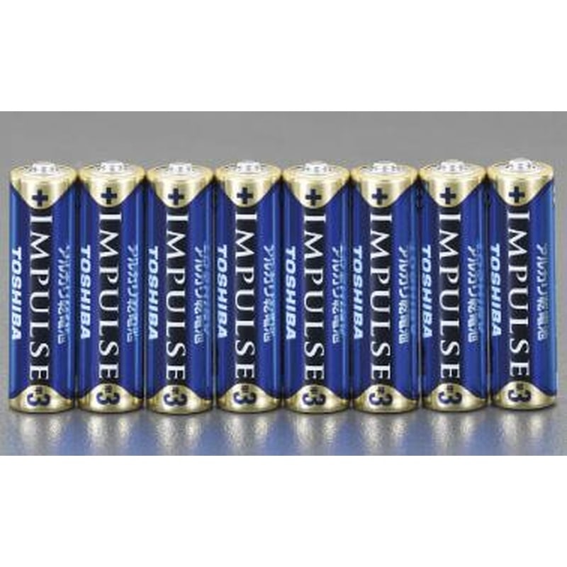 エスコ EA758YT-3A[単3x8本]アルカリ乾電池(IMPULSE) 1個（ご注文単位1個）【直送品】