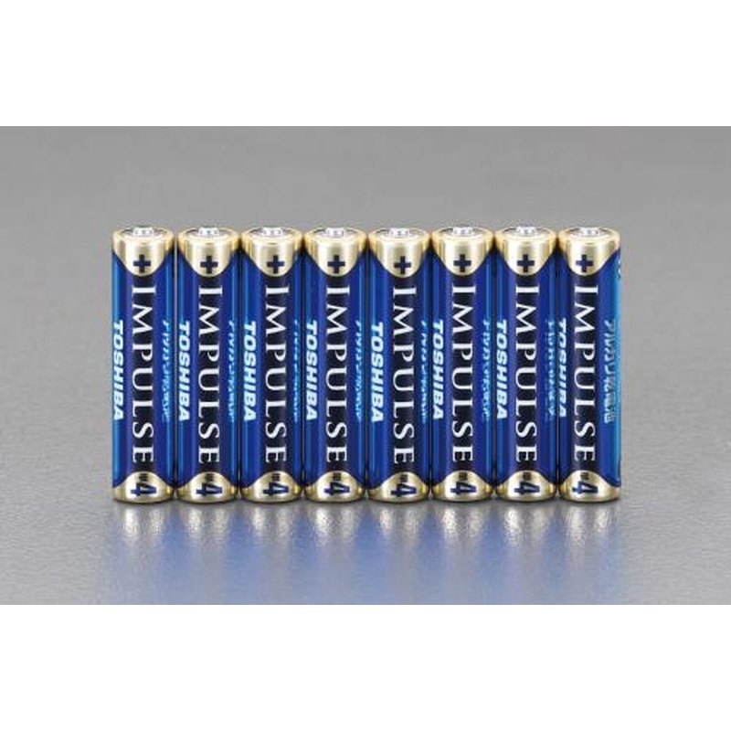 エスコ EA758YT-4A[単4x8本]アルカリ乾電池(IMPULSE) 1個（ご注文単位1個）【直送品】