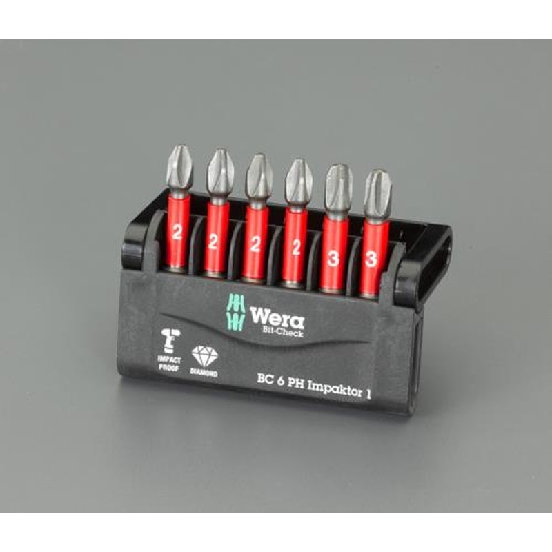 エスコ EA611MA 50mm6本組［＋]ドライバービット(インパクト用) 1個（ご注文単位1個）【直送品】