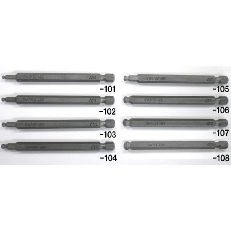 エスコ EA611GN-104 9/64”x89mm［BallHex]ドライバービット 1個（ご注文単位1個）【直送品】